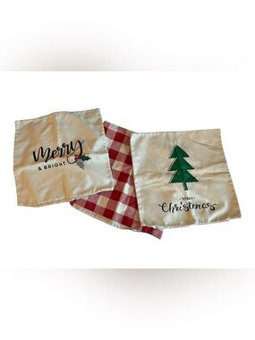 17” square Christmas Pillow Covers (set of 3)